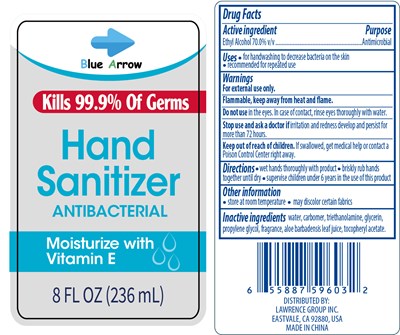 Label (Blue Arrow Hand Sanitizer 8oz 70vv)